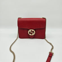 Load image into Gallery viewer, Authentic G G Interlocking G Shoulder Bag Red