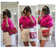 Load image into Gallery viewer, Authentic G G Interlocking G Shoulder Bag Red