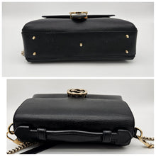 Load image into Gallery viewer, Authentic G G Interlocking G Top Handle Medium Black