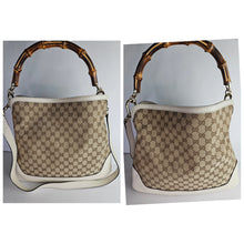 Load image into Gallery viewer, Authentic G G Pattern Bamboo Handbag
