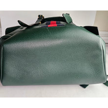 Load image into Gallery viewer, Authentic G G Ophidia Leather Backpack Green
