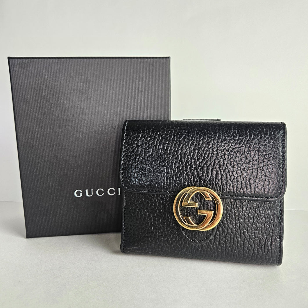 Authentic G G Interlocking  Wallet