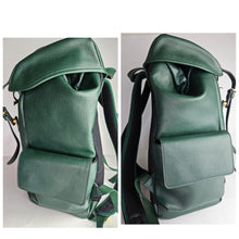 Load image into Gallery viewer, Authentic G G Ophidia Leather Backpack Green
