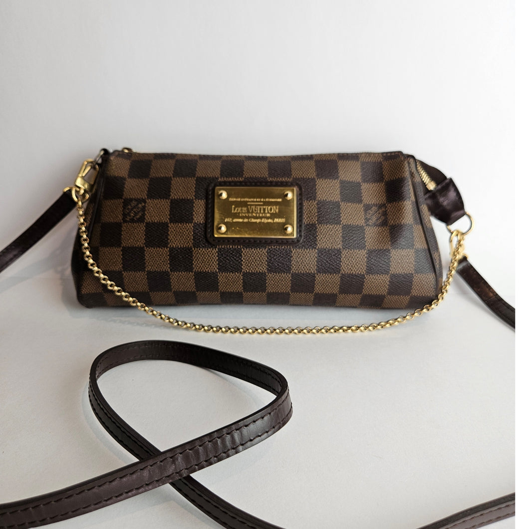 Authentic Damier Ebene Eva Clutch