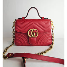 Load image into Gallery viewer, Authentic G G Mini Marmont Top Handle Shoulder Bag
