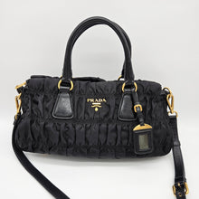 Load image into Gallery viewer, Authentic PradaGathered Black Handbag
