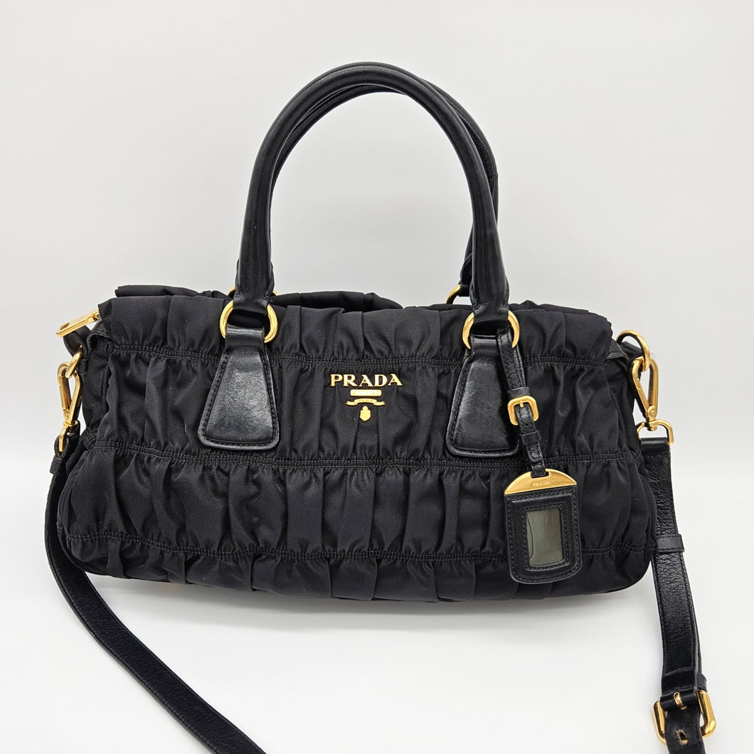 Authentic PradaGathered Black Handbag