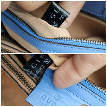 Load image into Gallery viewer, Authentic G G Marmont Tote Blue Leather
