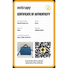 Load image into Gallery viewer, Authentic G G Marmont Tote Blue Leather
