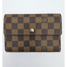 Load image into Gallery viewer, Authentic Damier Ebene Porte Tresor Etui Papier Wallet
