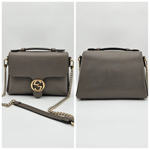Load image into Gallery viewer, Authentic G G Interlocking G Shoulder Bag Gray
