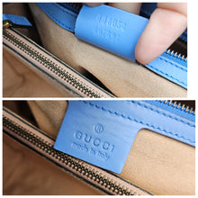 Load image into Gallery viewer, Authentic G G Marmont Tote Blue Leather
