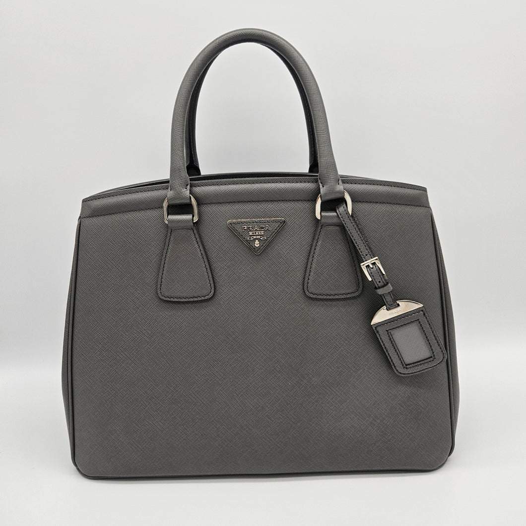 Authentic Prada Saffiano Lux gray