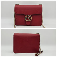 Load image into Gallery viewer, Authentic G G Interlocking G Shoulder Bag Red
