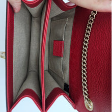 Load image into Gallery viewer, Authentic G G Interlocking G Shoulder Bag Red
