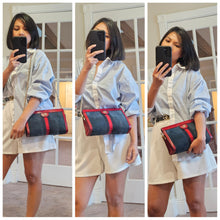 Load image into Gallery viewer, Authentic G G Ophidia Shoulder Bag Navy Blue
