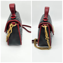Load image into Gallery viewer, Authentic G G Marmont Top Handle Black Red
