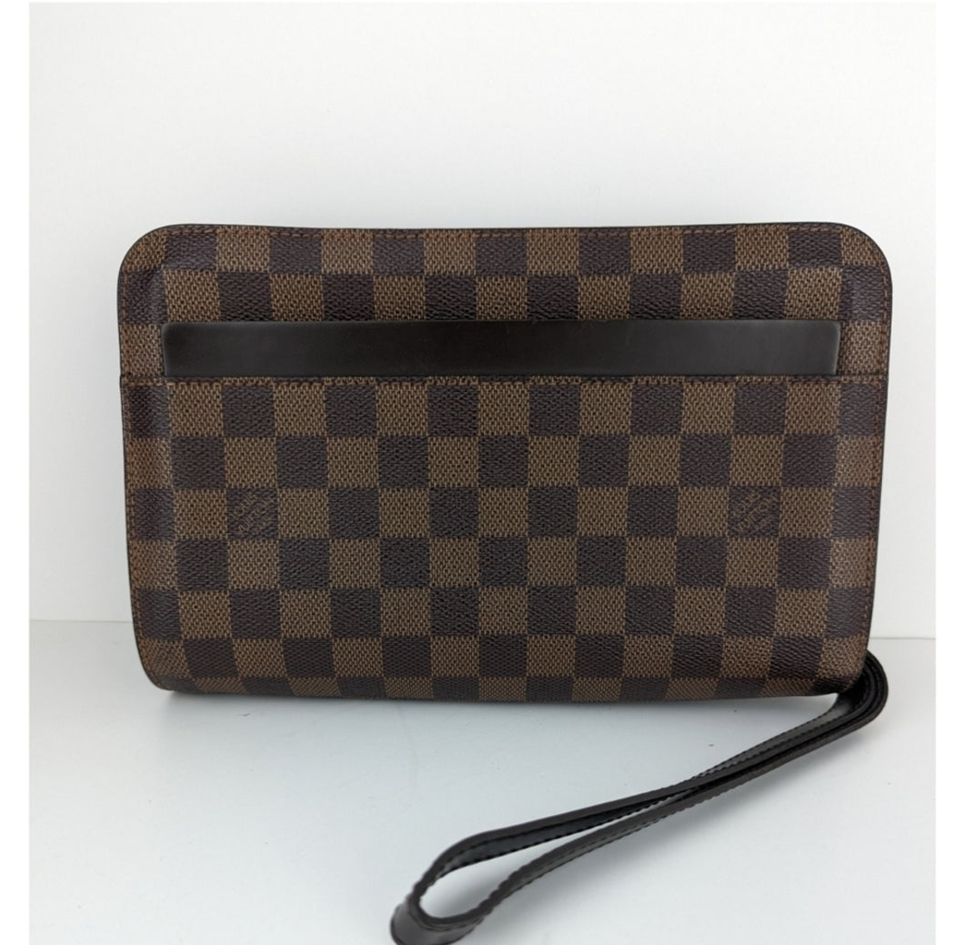Authentic Damier Ebene Saint Louis Clutch