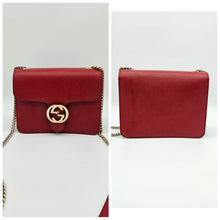 Load image into Gallery viewer, Authentic G G Interlocking G Shoulder Bag Red
