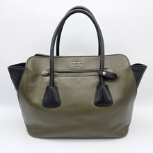 Load image into Gallery viewer, Authentic Prada Black green leather

