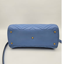 Load image into Gallery viewer, Authentic G G Marmont Tote Blue Leather
