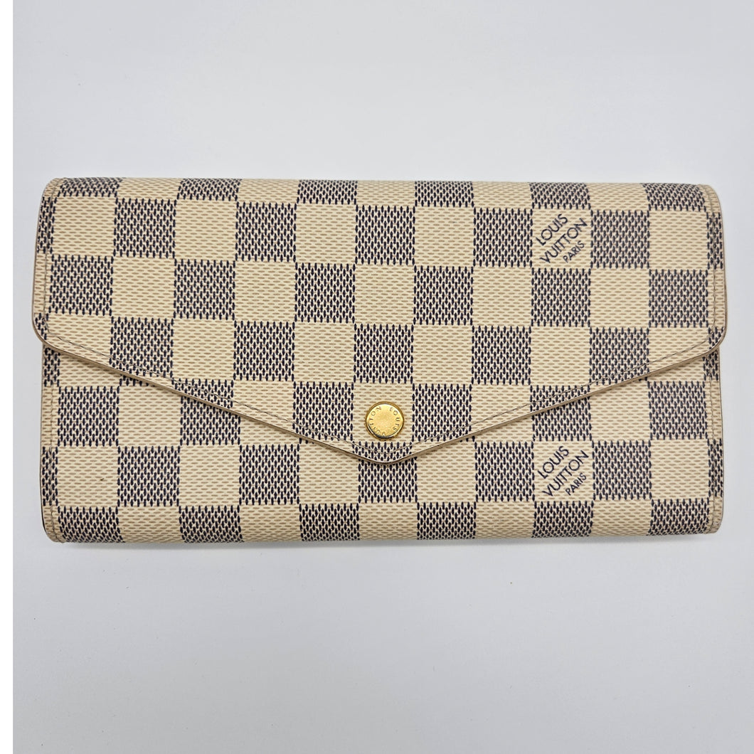 Authentic Damier Azur Sarah Wallet