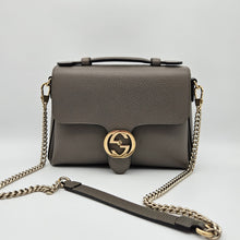 Load image into Gallery viewer, Authentic G G Interlocking G Shoulder Bag Gray
