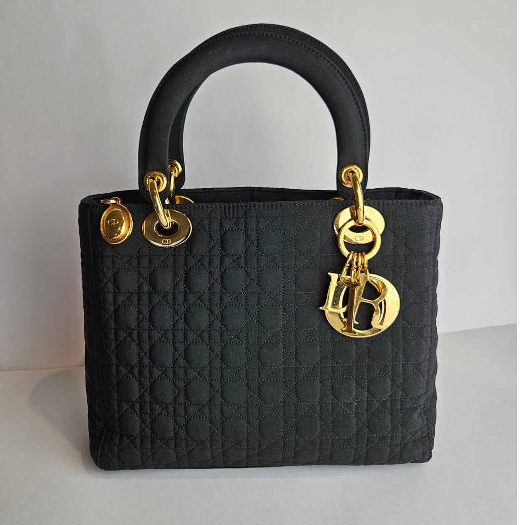 Authentic LadyDior Medium Nylon Black