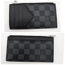 Load image into Gallery viewer, Authentic Damier Graphite Coin Card Holder
