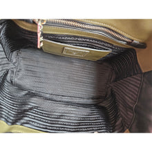 Load image into Gallery viewer, Authentic Prada Black green leather
